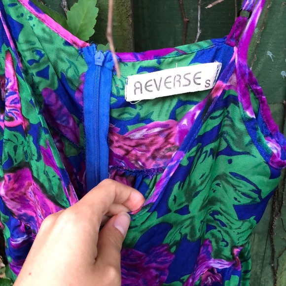 UO Reverse floral Pom Pom romper - Picture 3 of 5